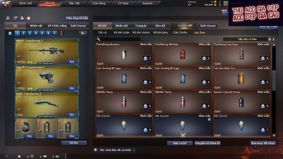 shop acc cf uy tin gia re